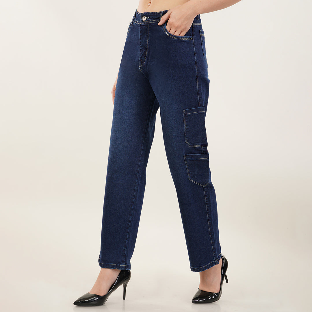 Basic blue Straight Fit Jeans