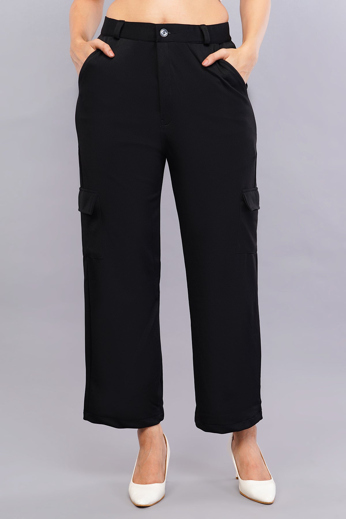 Korean Cargo Pants in Black