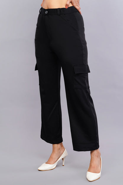 Korean Cargo Pants in Black