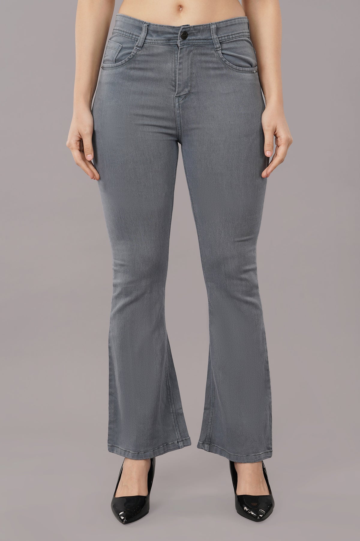 Grey Slim Bell bottom