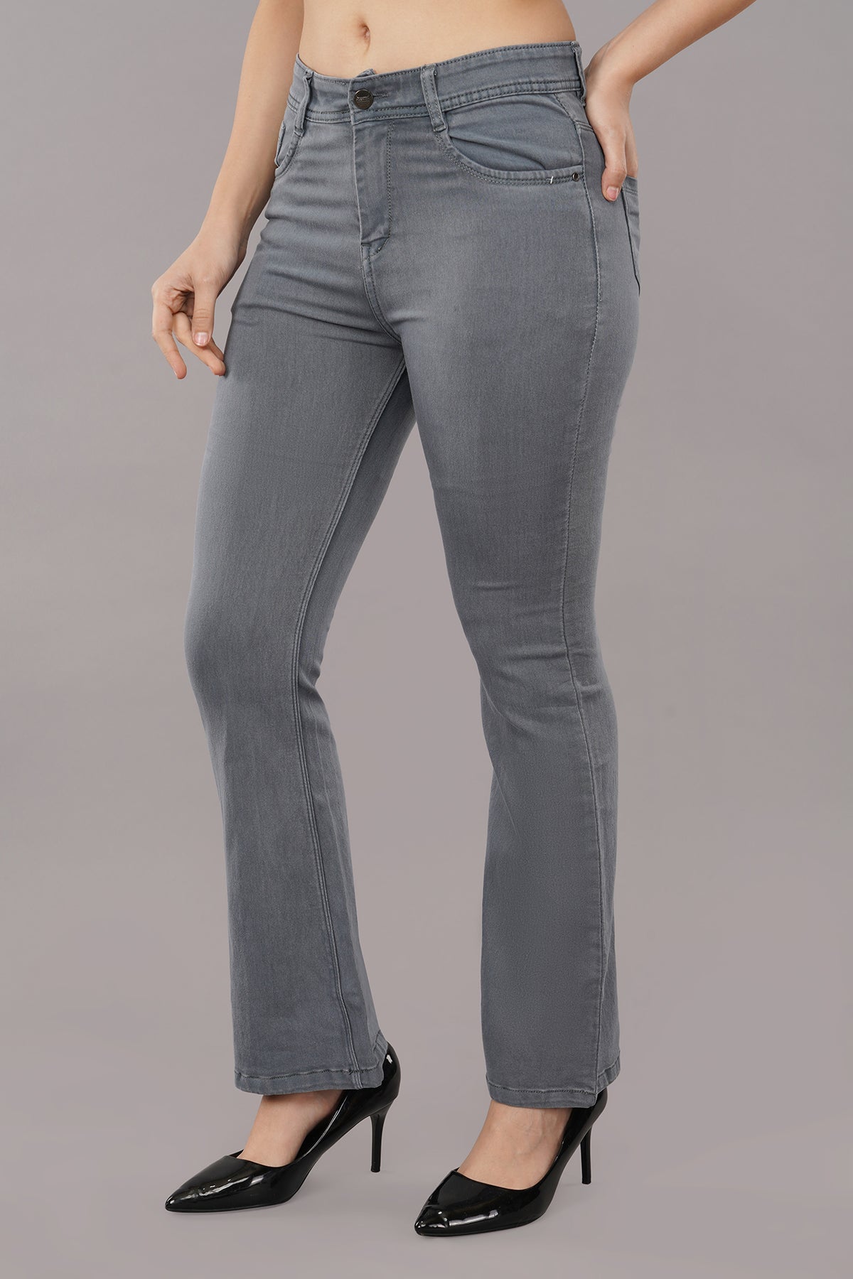 Grey Slim Bell bottom