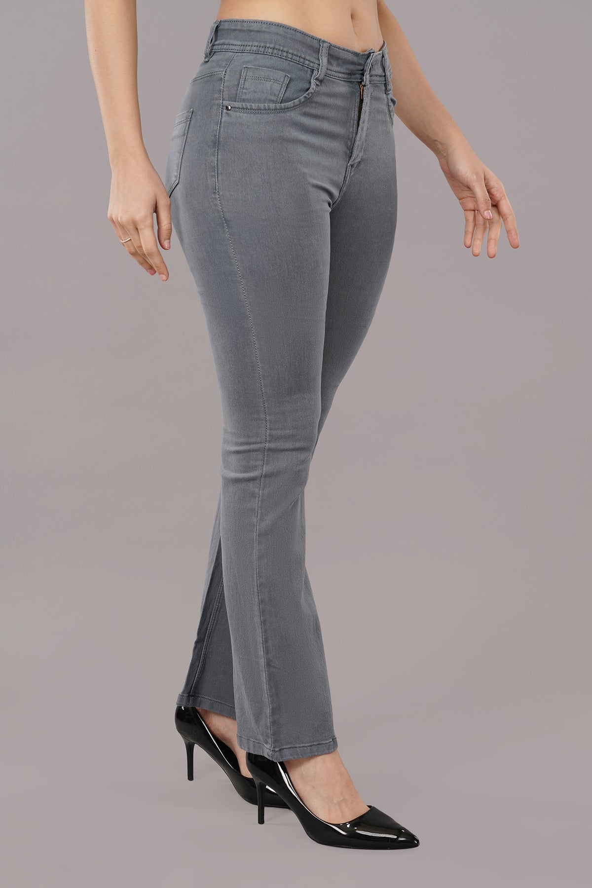 Grey Slim Bell bottom