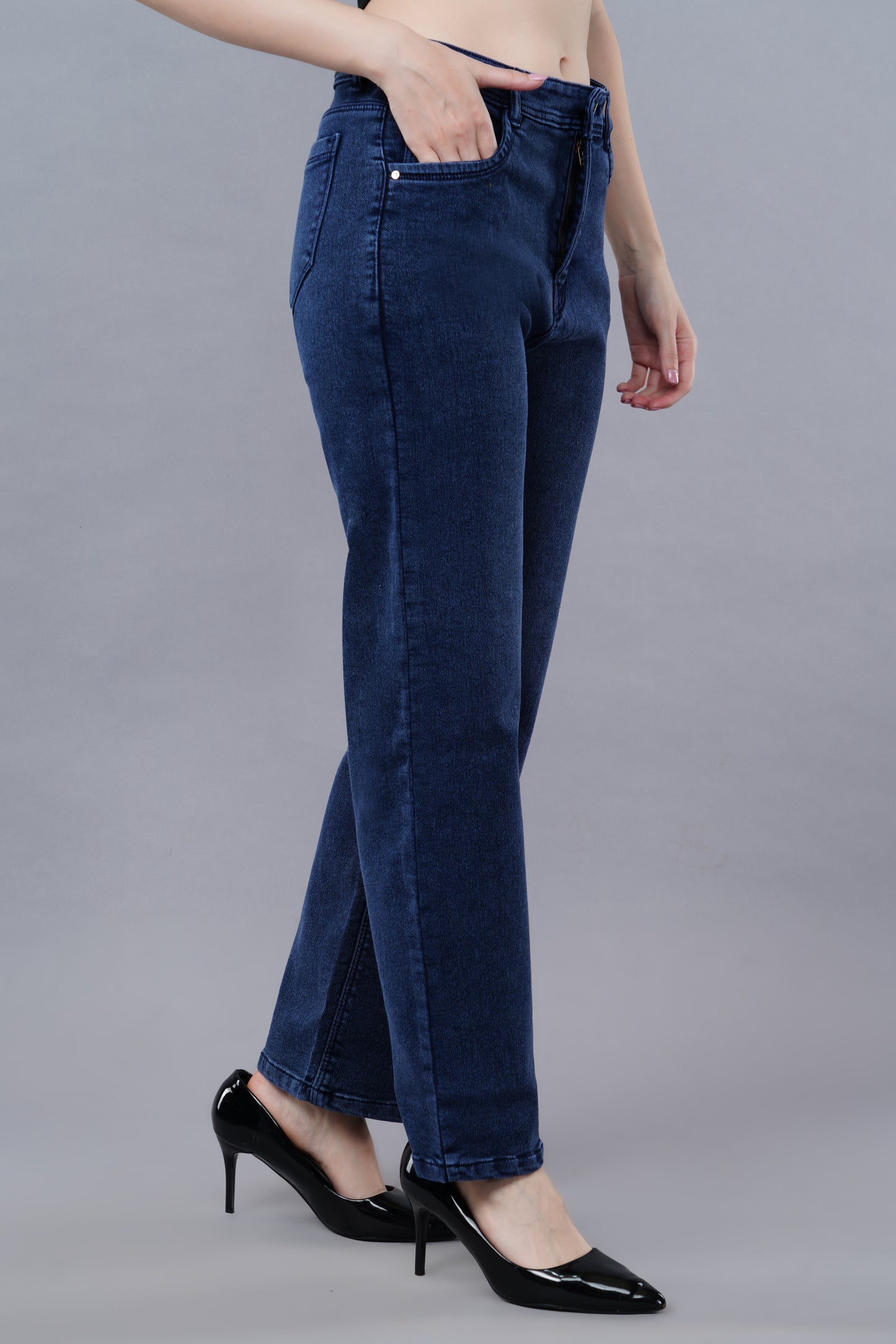 Straight fit Navy Blue jeans